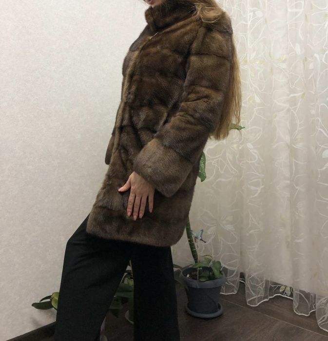 Шуба норковая орех