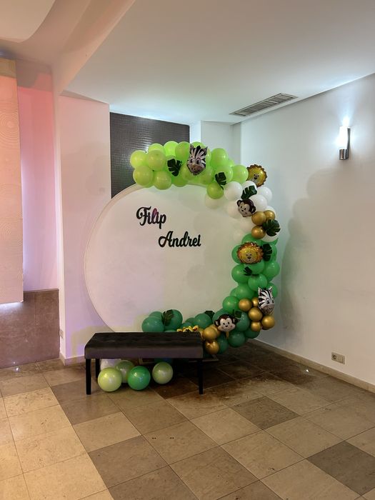 Fum greu,gheata carbonica,mașina baloane,photo corner