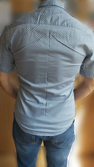 Памучна риза с къс ръкав Andrew's, S размер - като нова