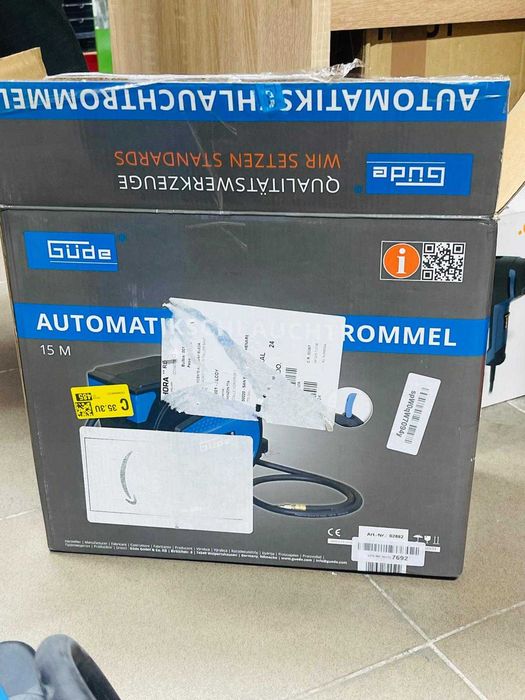 Tambur furtun automat Güde 2882 15 m, presiune maximă de lucru 12 bar