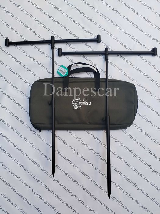 Set 2 BUZZ BAR FEEDER 40cm 3 posturi si 2 picheti reglabili+geanta