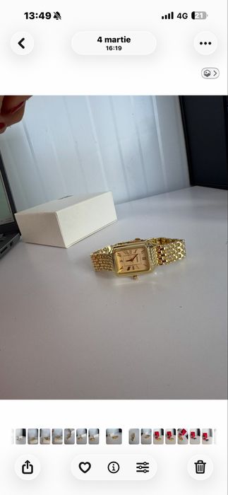 Ceas dama fossil auriu