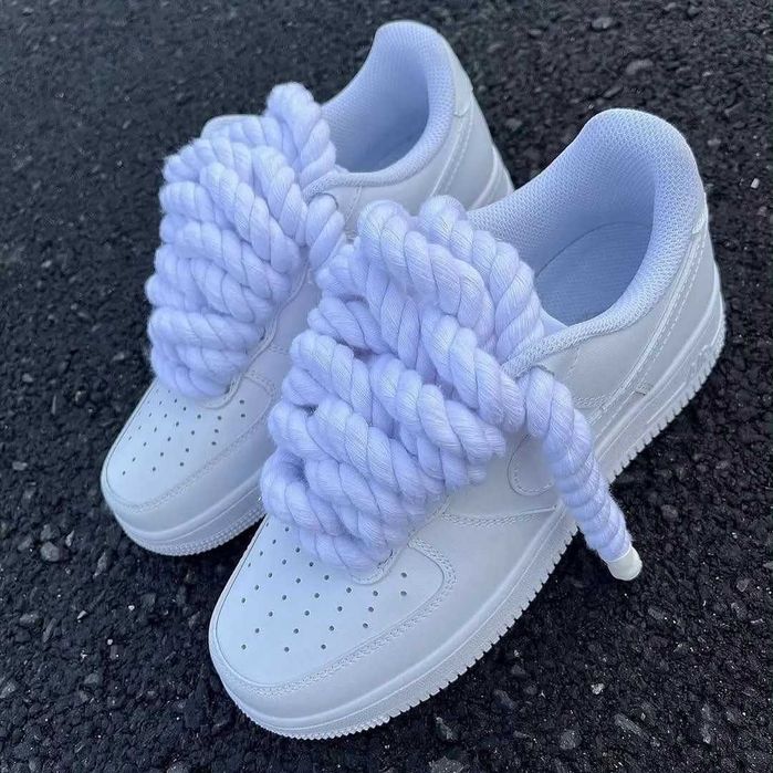 Adidasi Nike AirForce 1 White Rope Laces