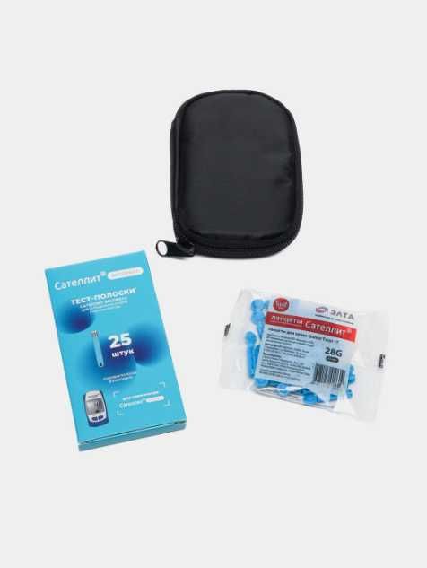 Глюкометр cателлит экспресс 25полосок ручка, ланцеты. Доставка от 1дня