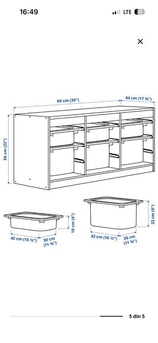 2 x Dulapuri depozitare cutii - Ikea Trofast