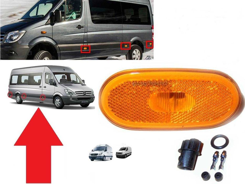 Габарит страничен Мерцедес Спринтер 06 + Mercedes Sprinter VW Crafter