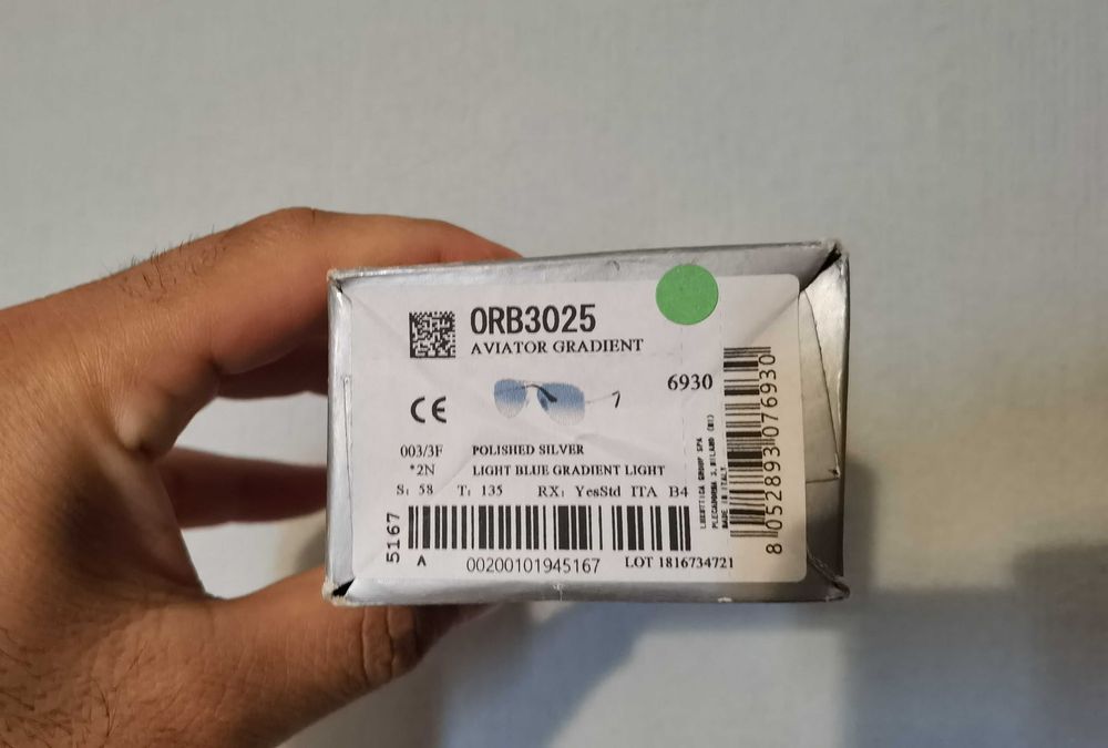 ORIGINAL НОВИ Ray-Ban RB3025 003/3F 58 rayban ray ban rb 3025 003 3F