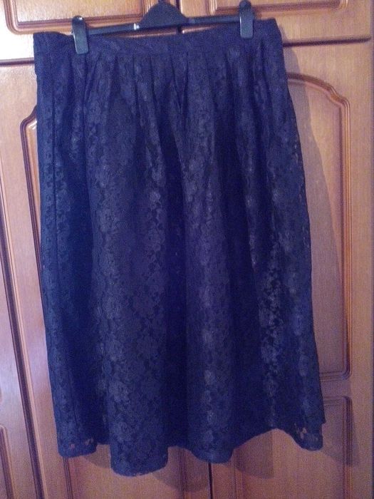 fusta lunga dantela neagra 22GB/50D,maxi,eleganta,pentru ocazii
