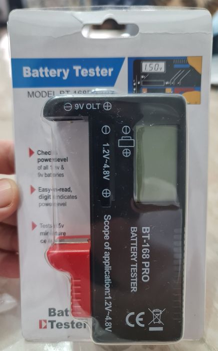 Тестер для щелочных и аккумуляторных батареек