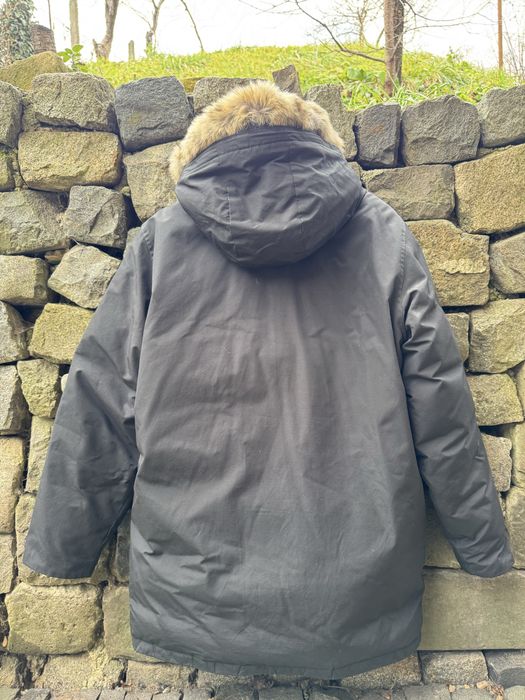 Woolrich parka puf si blana naturala