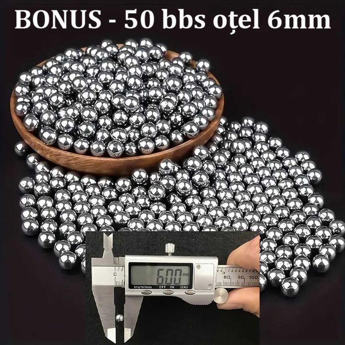 5 Sageti pt. Prastie Vanatoare Pescuit Sageata, BONUS 50 Bile Otel 6mm