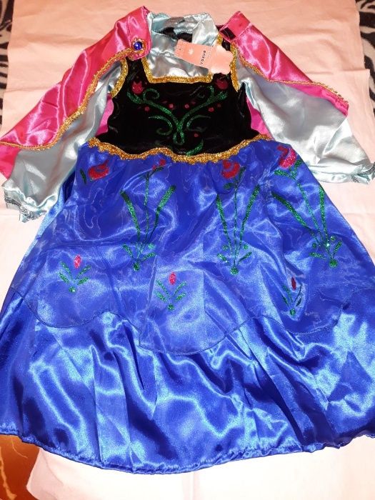 Rochie/rochita printesa Anna- Frozen -accesorii/ petreceri tematice