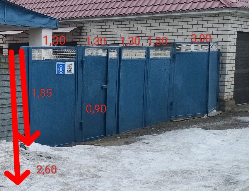 Железные ворота с калиткой