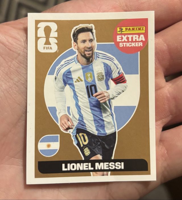 Panini Messi extra sticker GOLD