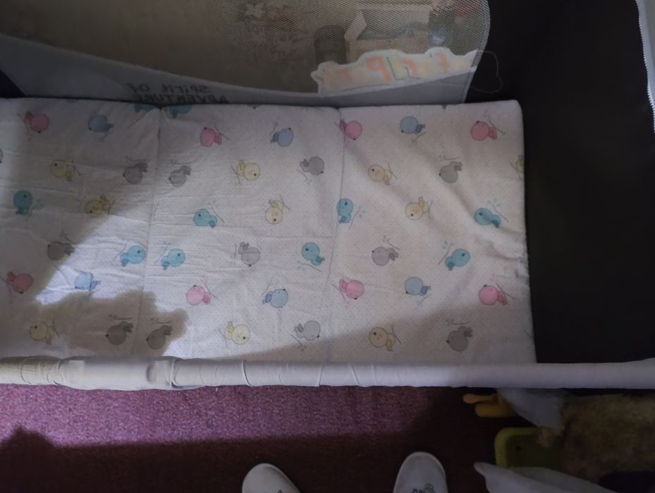 Детска кошара с две нива+матрак