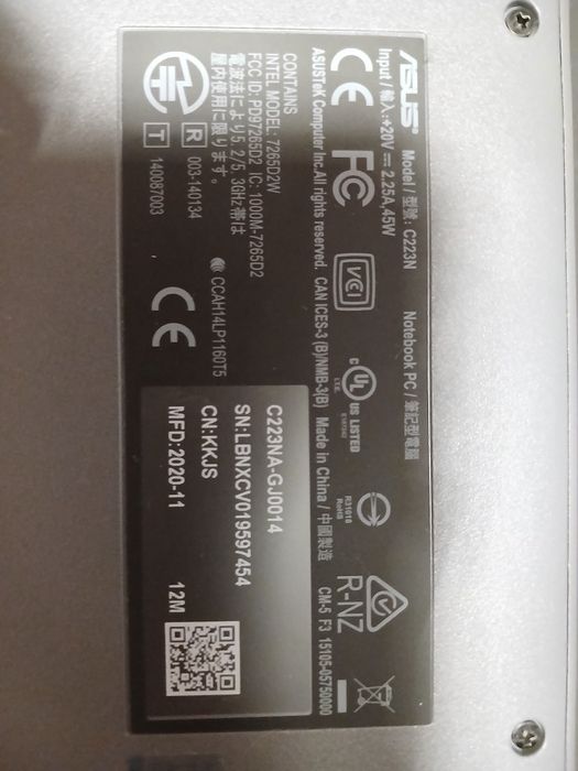 Asus cromebook c233n