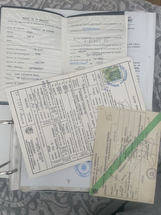 Fiat 766E motor fendt 7500 E, acte Spania