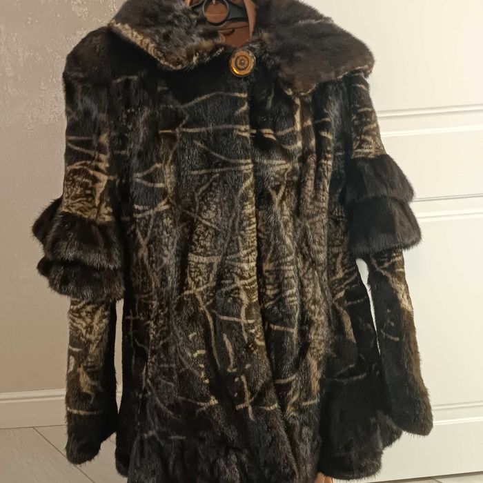 Норковая шуба с копюшоном