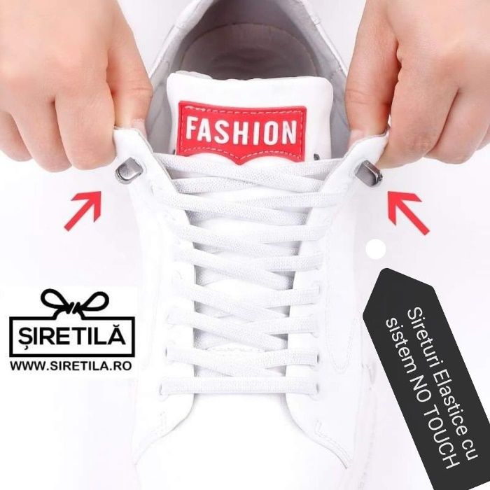Sireturi Elastice cu sistem NO TOUCH cu Capsula Metalica, SIRETILA