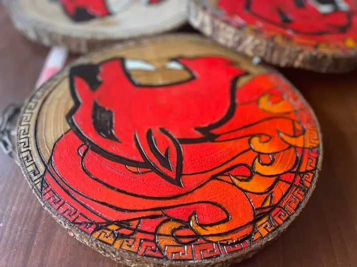 Пирография кръгла шайба