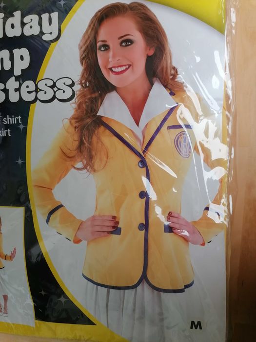 Costum Halloween femei Holiday Camp, costum retro anii 80, costum dress dama 80s, outfit petrecere tematica, costum carnaval femei, produs nou