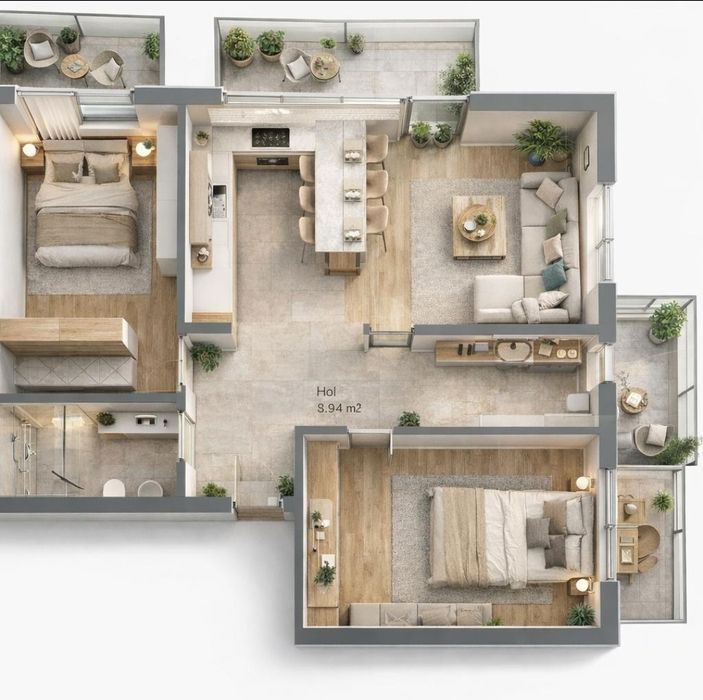 Vand apartament 3 camere Subcetate