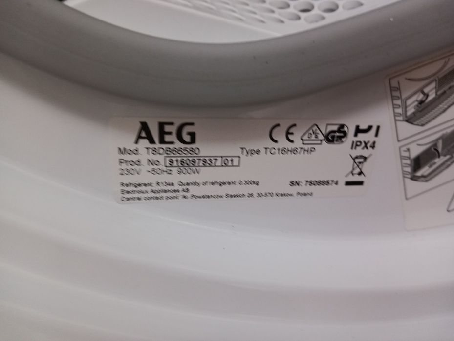 Сушилня с термопомпа Аег Aeg Series 8000 А+++ 8кг 2 години гаранция!