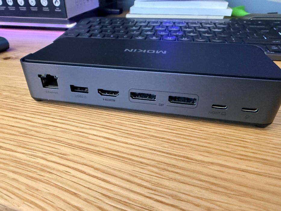 Docking Station/Хъб, Mokin  2 HDMI, 1 DP, 100W, Мултифункционален, 15см