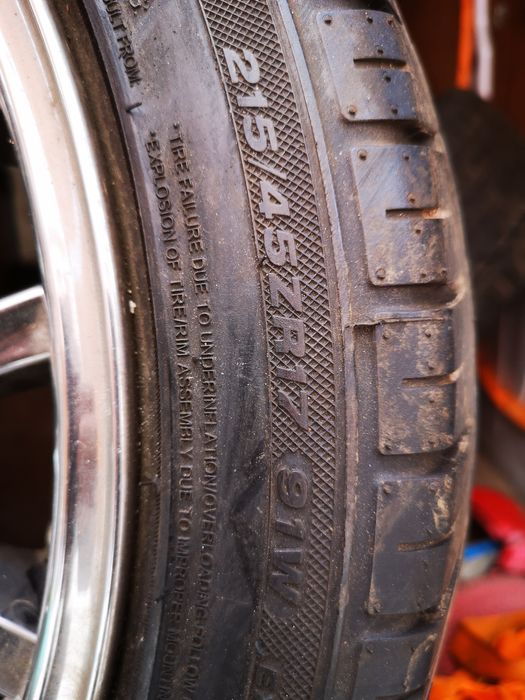 17" джанти с гуми 215/45/17  4x100 57.1