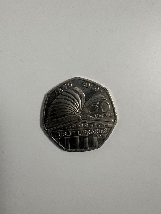 Moneda 50 pence “Public Libraries”