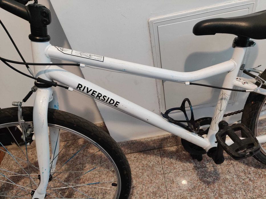 Bicicletă polivalentă Riverside 100 20" alb copii 120-135 cm