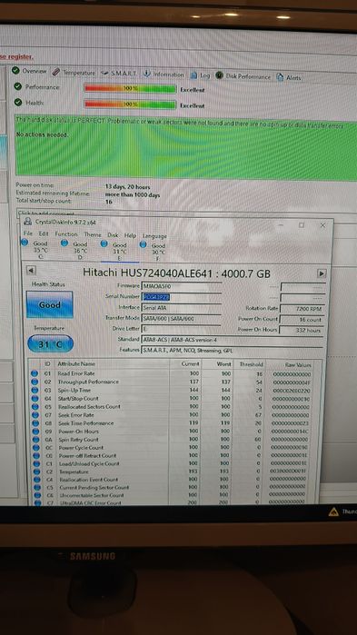 Vand HDD HGST 4tb  13zile de utilizare, ca nou !!!
