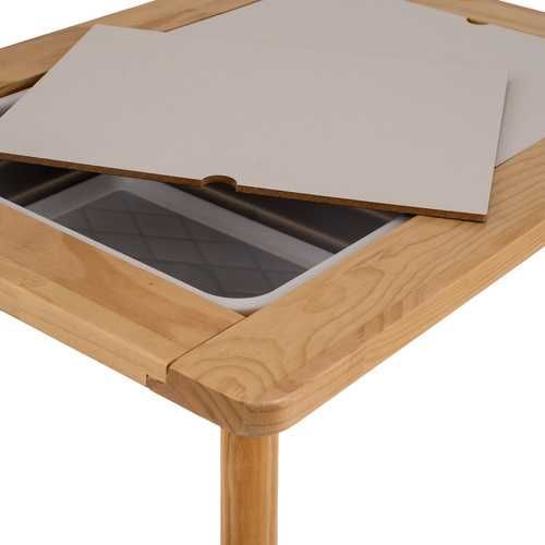 Детска маса със столче / Сензорна маса / Дървена интерактивна маса