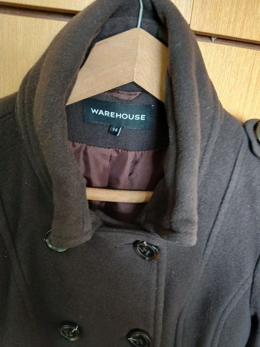 Марково вълнено палто,дамско,шоколадово кафяво