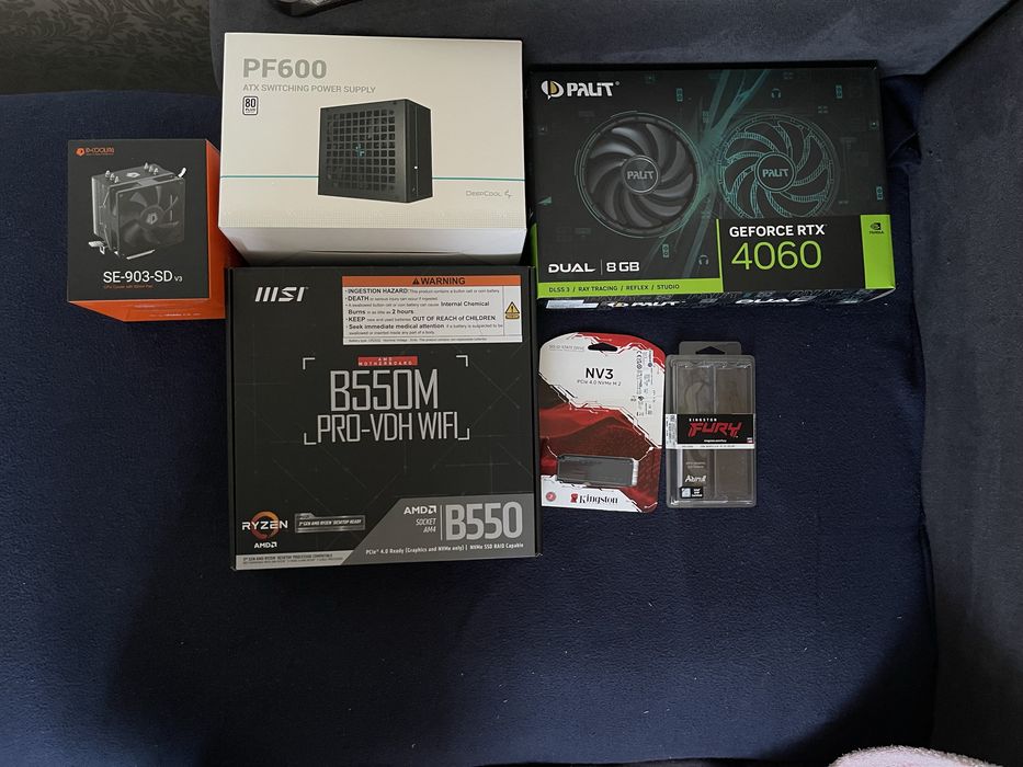 Игровой  сетап ПК RTX4060/ryzen 5 5600/16gb ddr4/1tb ssd