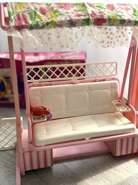 Винтидж Barbie комплект 2в1 – градинска люлка и барбекю