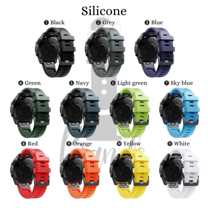 Силиконова каишка за Garmin с Quickfit 20 | 22 | 26 mm.