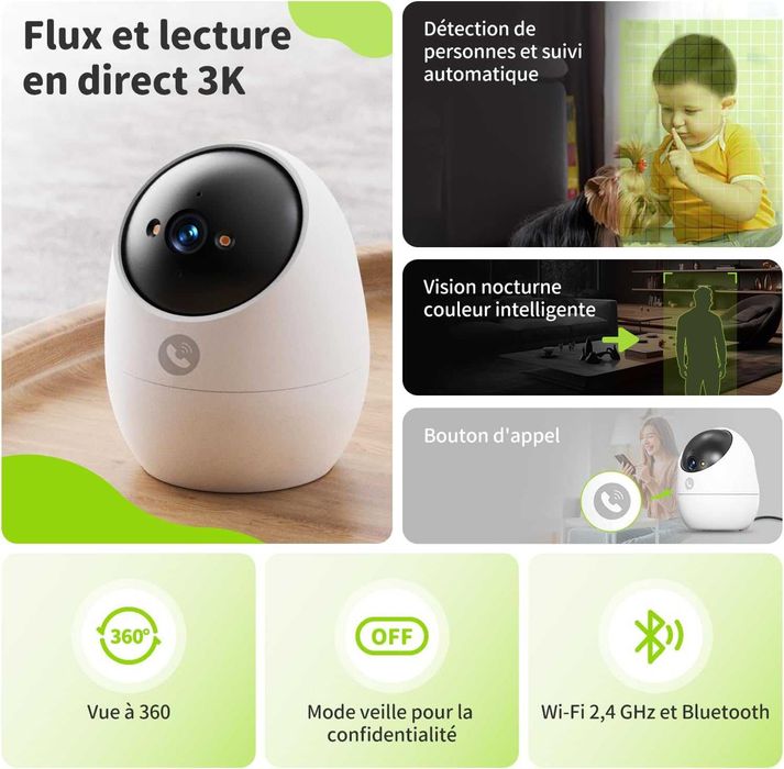 Beans View 3K вътрешна охранителна камера