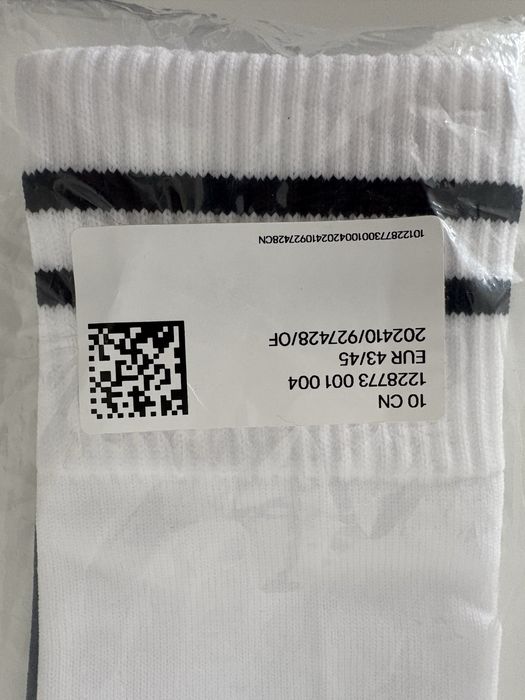 Șosete sport lungi H&M Move – 2 perechi, alb/negru, mărimea 43–45, noi