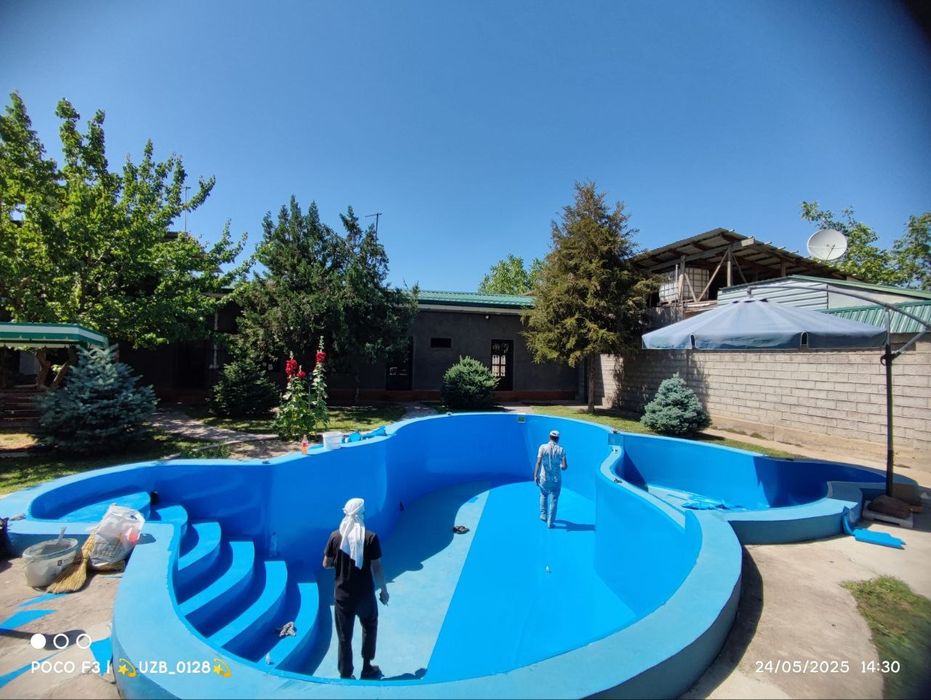 Banner, tent, soya setka, reklama va basseyn ashibka xizmatlari mavjud