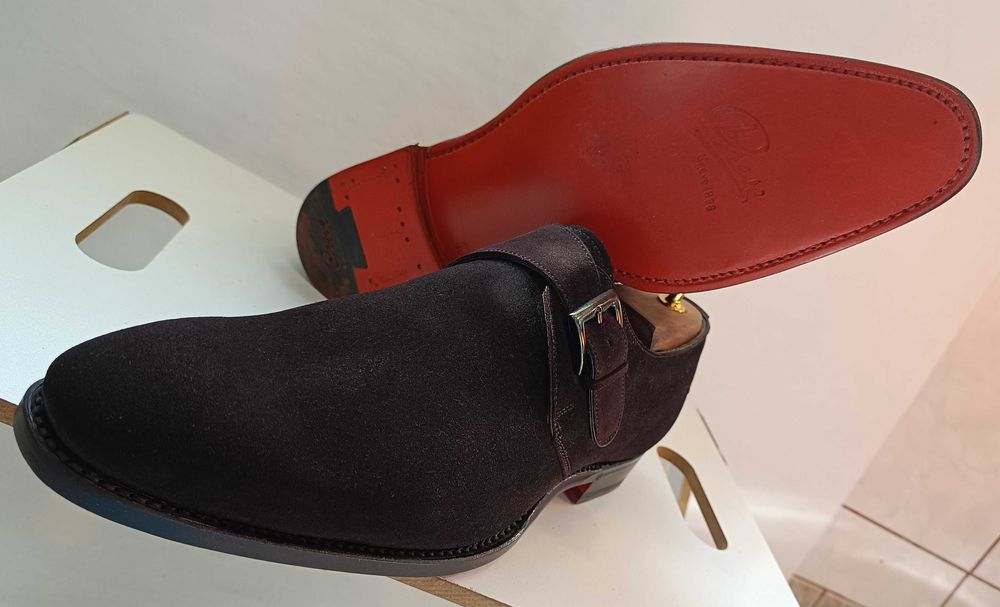 Pantofi de lux 42 42.5 43 monk GREVE NOI lucrati manual piele naturala