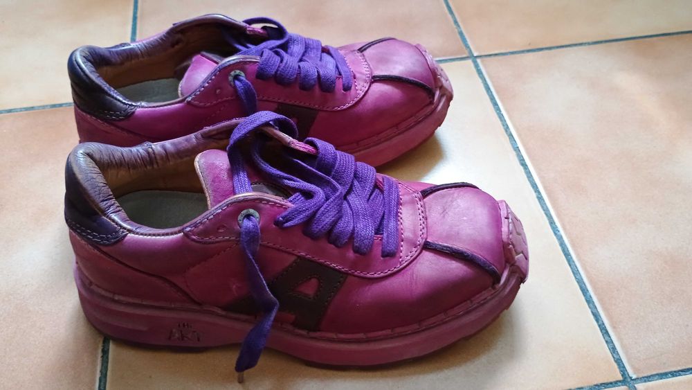 Bocanci ART din piele Goth Rock Punk Funky Style stare foarte buna 39