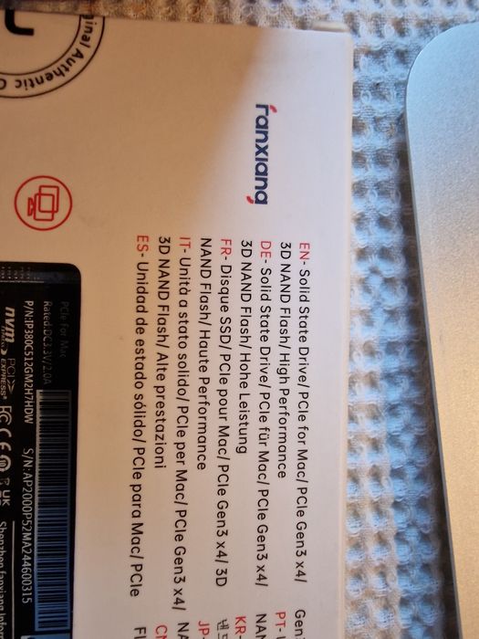 SSD 512gb macbook air