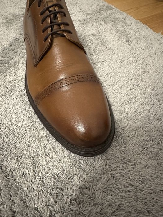 Pantofi piele maro Mango