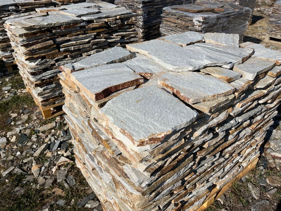 Бял гнайс естествен камък