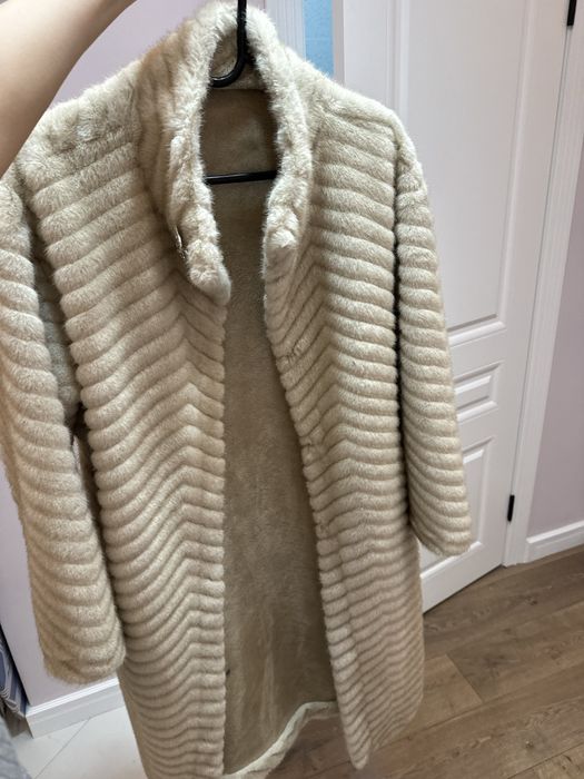 Эко шуба бежевая