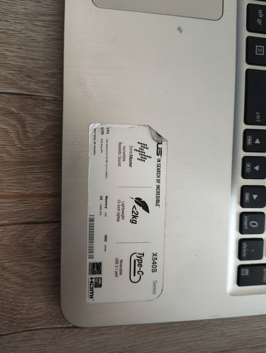 Laptop Asus X540s