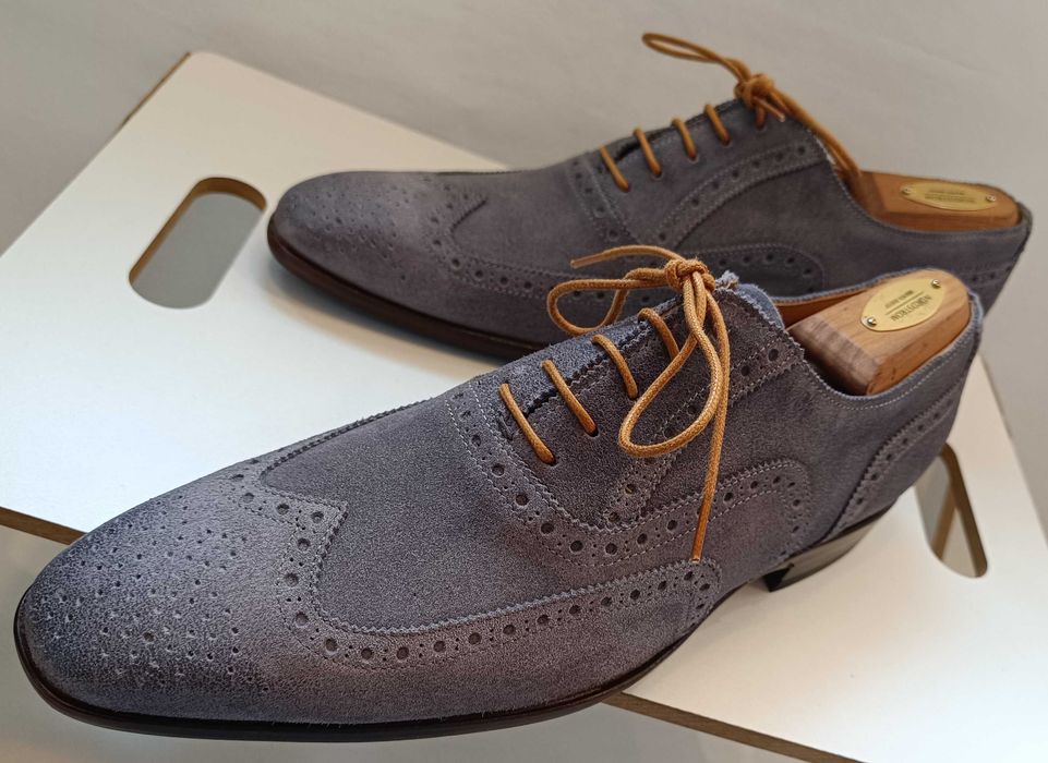 Pantofi de lux 43.5 44 44.5oxford GREVE NOI lucrati manual piele super