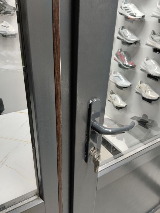 Пластик перегородка с дверью