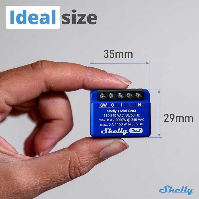 Shelly 1 Mini Gen3 – Компактен Wi-Fi Превключвател